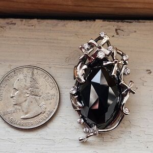 Purple and Silver Brooch